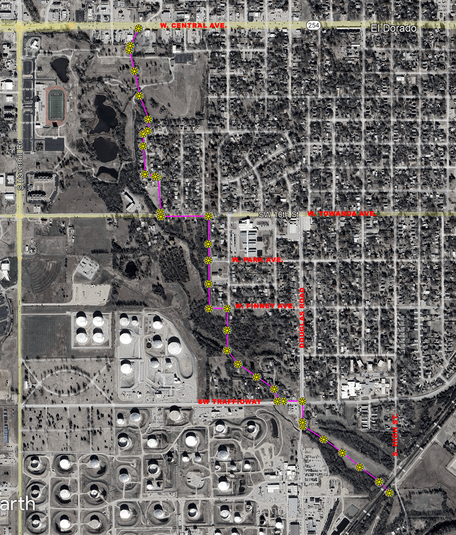 El Dorado Existing Sewer Map
