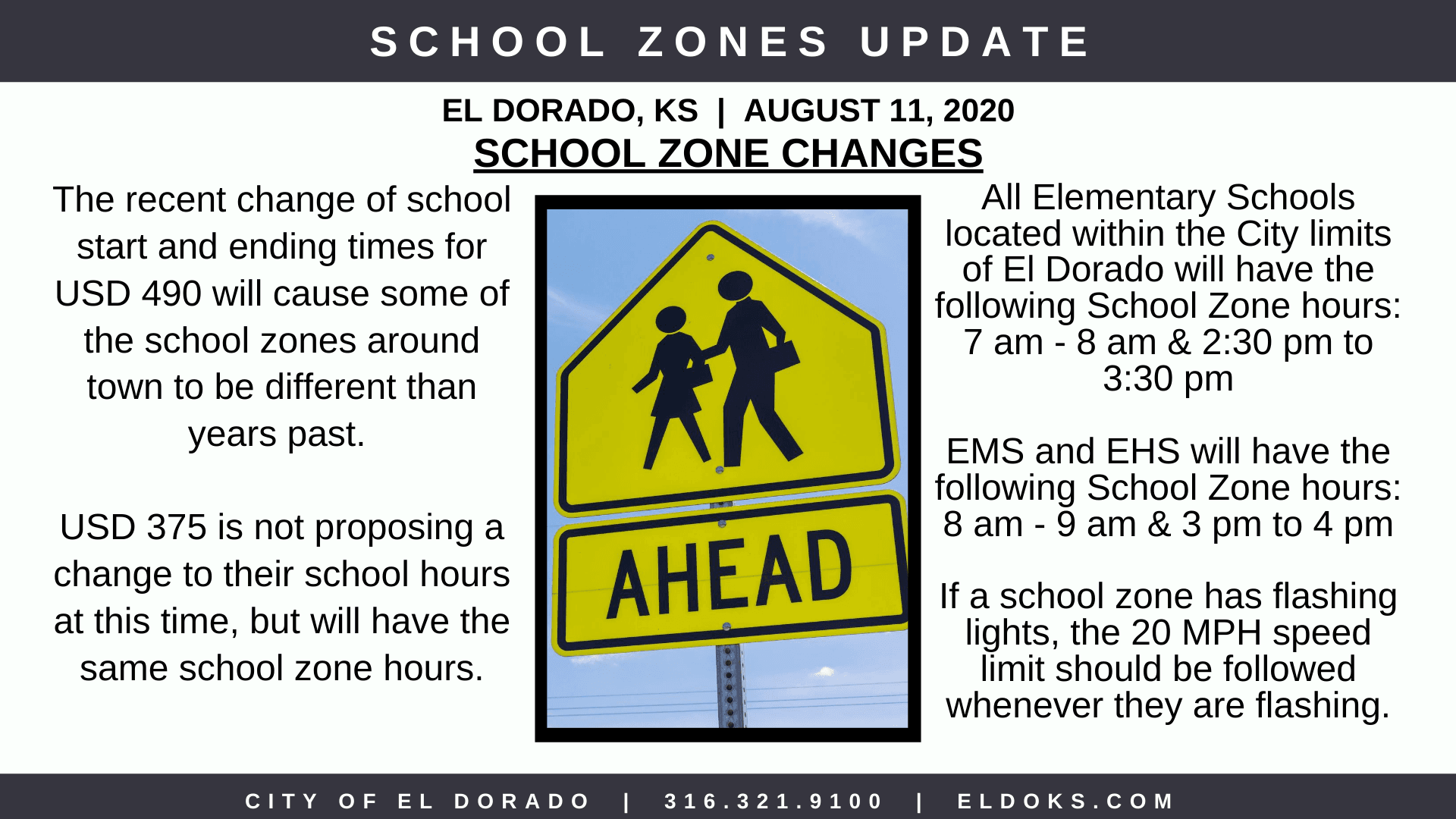 School Zone Time Changes